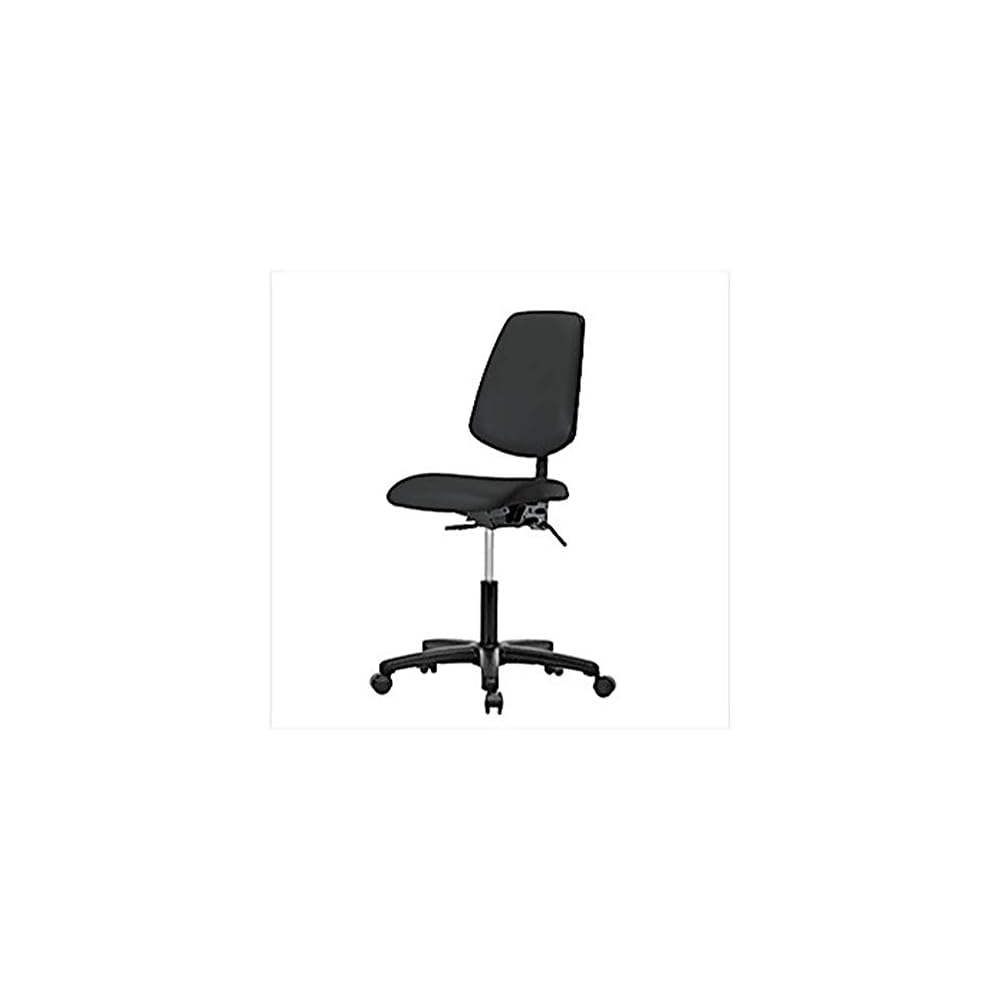 Thomas 1163N15 Vinyl Desk Height Chair with Medium Back Without Tilt, Nylon Base, Adjustable Arms, Glides, Burgundy