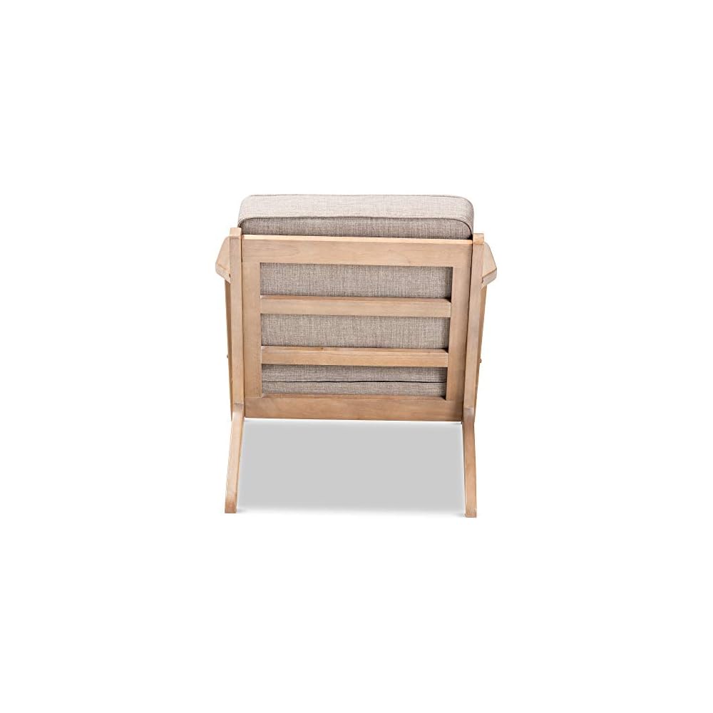Baxton Studio Chairs, Light Grey/Antique Oak
