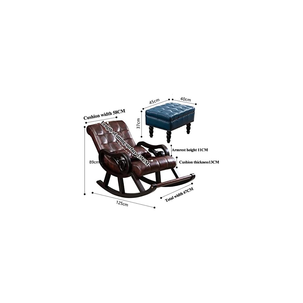 LSLYTQ Reclin Chair, Armchair Reclining, Single Lazy Rocking Chair, Upholsted for Bedroom Living Room