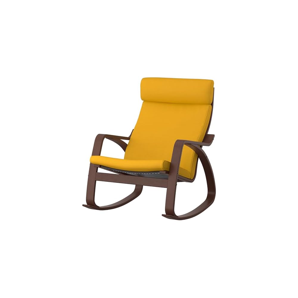 ProTuning POÄNG Rocking-chair, brown/Skiftebo yellow