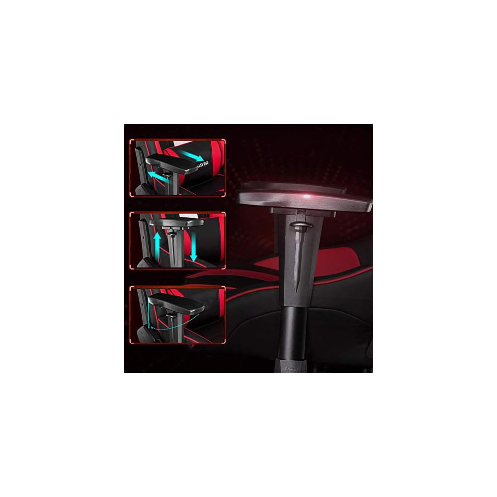 Gaming Chair Adjustable High Back Office Chair,Ergonomic Chair Reclining Waist Support Home Athletics Swivel Lift Armrest Aluminum Alloy Feet,Soft and Comfortable,