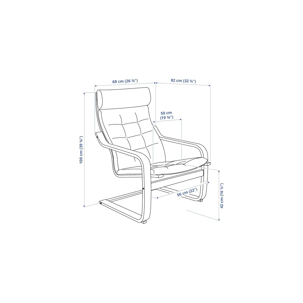ProTuning POÄNG Armchair, white stained oak veneer/Gunnared light green