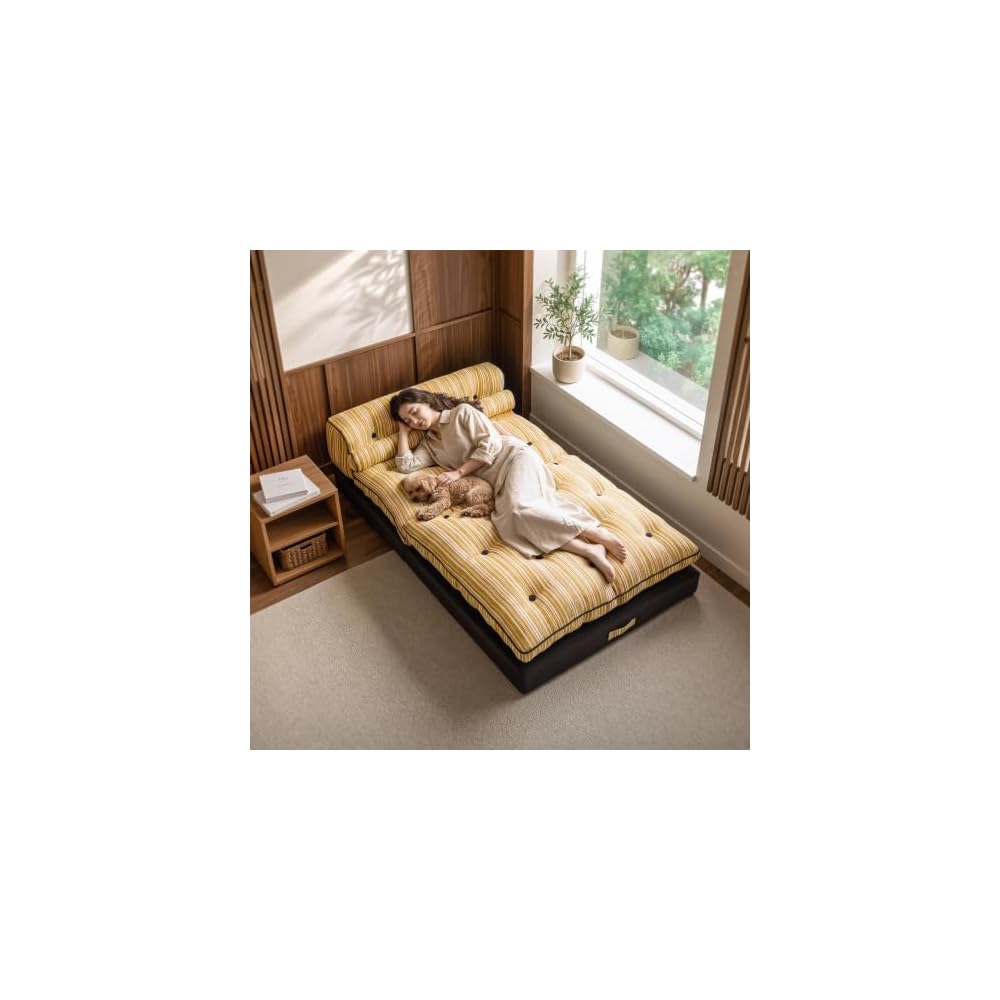 Lazy Floor Lounger Chair, Boneless Convertible Folding Sofa Bed