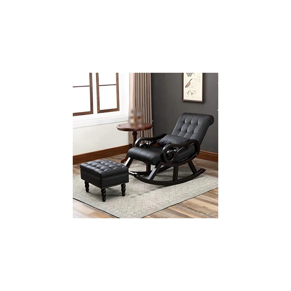 LSLYTQ Reclin Chair, Armchair Reclining, Single Lazy Rocking Chair, Upholsted for Bedroom Living Room