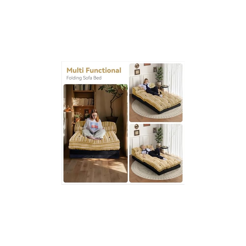 Lazy Floor Lounger Chair, Boneless Convertible Folding Sofa Bed