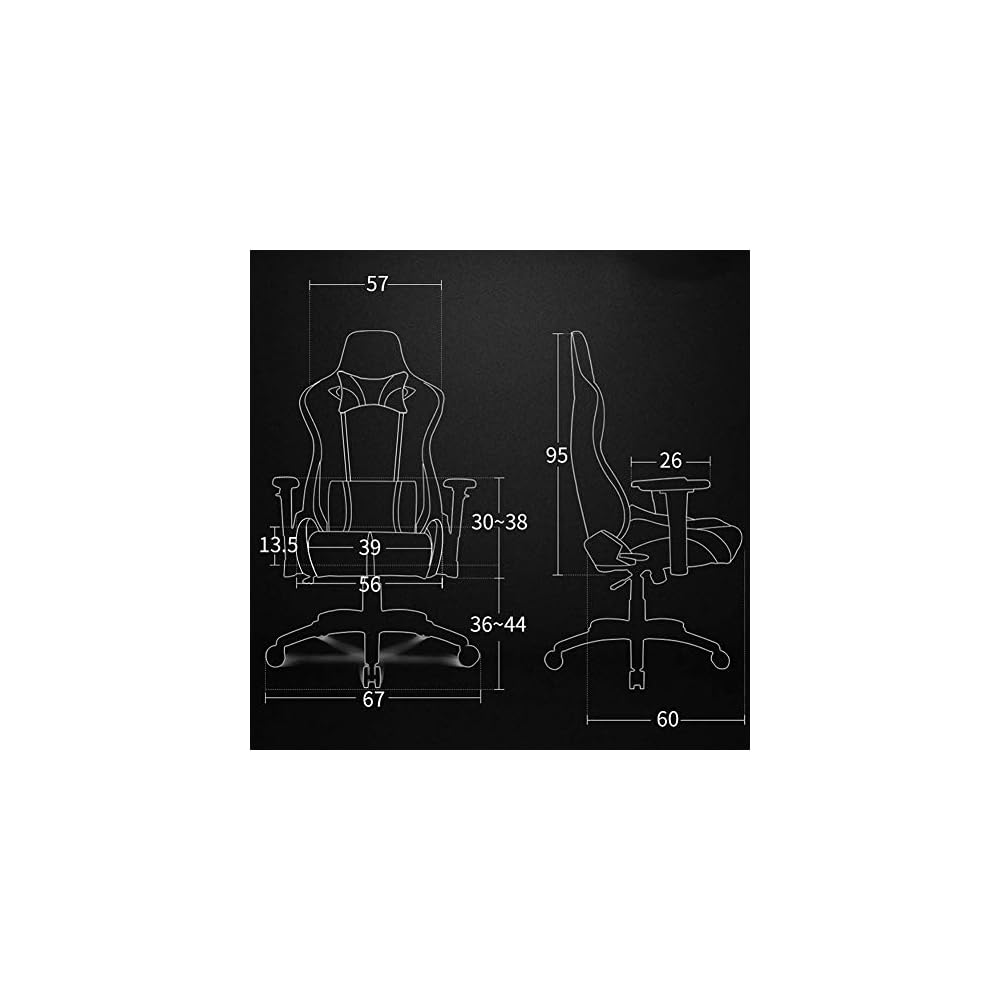 Gaming Chair Adjustable High Back Office Chair,Ergonomic Chair Reclining Waist Support Home Athletics Swivel Lift Armrest Aluminum Alloy Feet,Soft and Comfortable,
