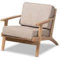 Baxton Studio Chairs, Light Grey/Antique Oak
